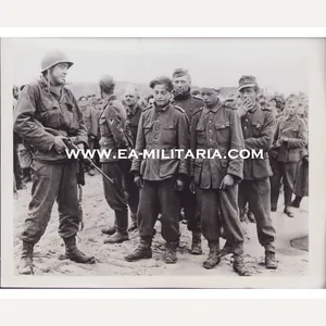 'Youngsters at Normandy Beachhead' US Press Photo