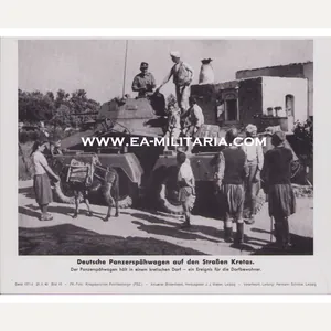 'Panzerspähwagen in Kreta' Bilderkasten Press Photo