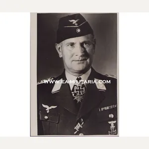 Ritterkreuzträger General Loerzer Press Photo