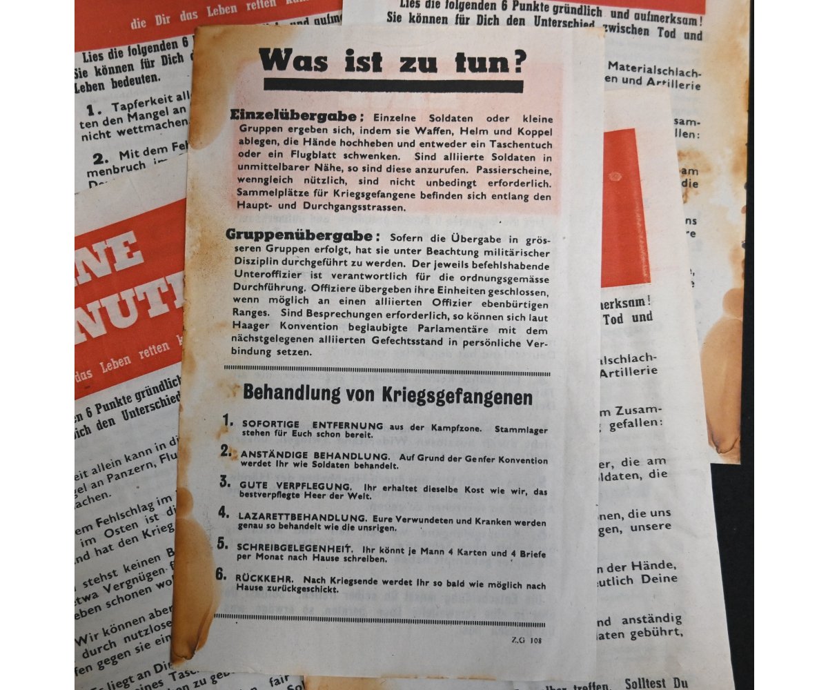 Allied Propaganda 'Eine Minute' Bomb Flyer — image 2