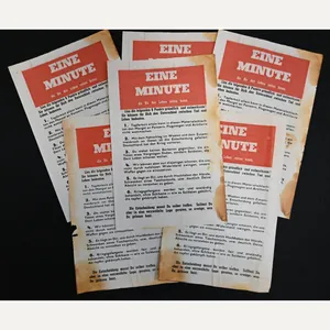 Allied Propaganda 'Eine Minute' Bomb Flyer