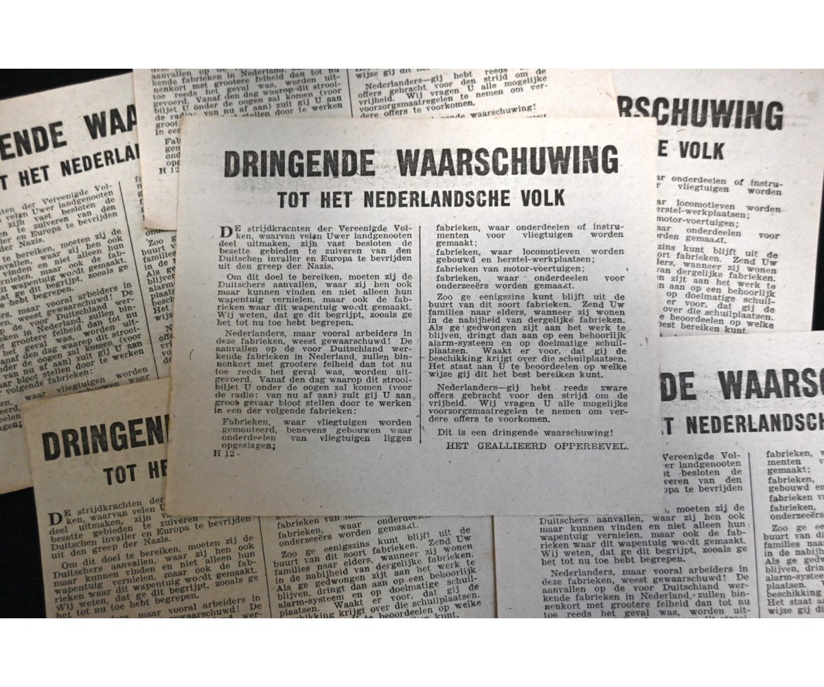 Allied 'Urgent Warning To The Dutch People!' Flyer — image 2