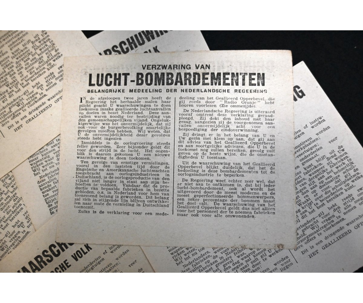 Allied 'Urgent Warning To The Dutch People!' Flyer — image 3