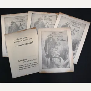 German Propaganda 'Gentlemen Prefer Blondes but...' Bomb Flyer