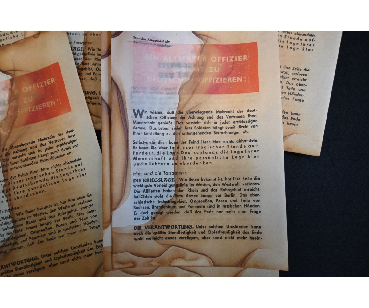 Allied Propaganda 'Ein Allierter Offizier Sprecht Zu Deutschen Offizieren!' Bomb Flyer — image 2