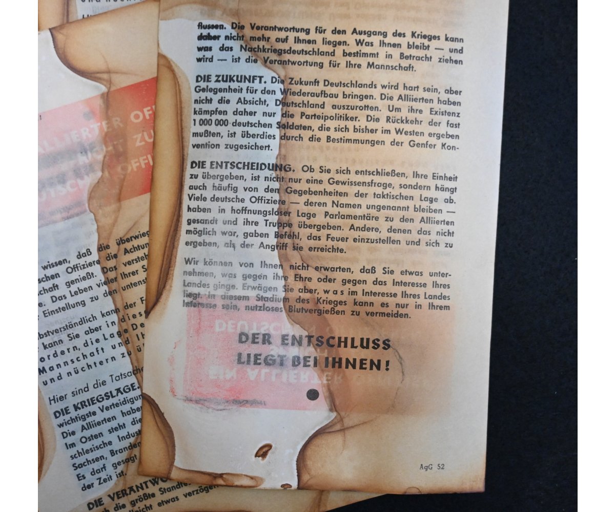 Allied Propaganda 'Ein Allierter Offizier Sprecht Zu Deutschen Offizieren!' Bomb Flyer — image 3