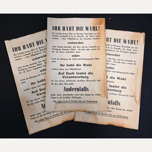 Allied Propaganda 'Ihr Habt die Wahl!' Bomb Flyer