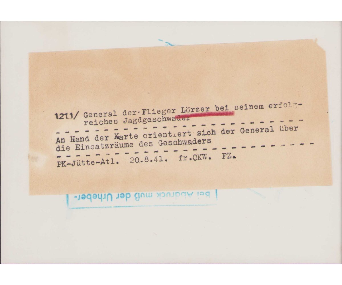 Ritterkreuzträger General Loerzer Press Photo — image 2