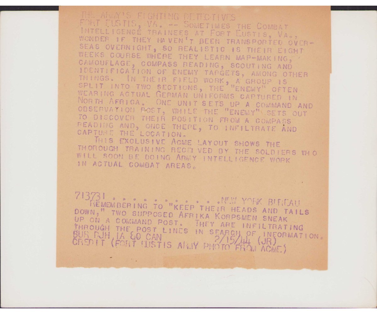 'Army's Fighting Detectives' US Press Photo — image 2