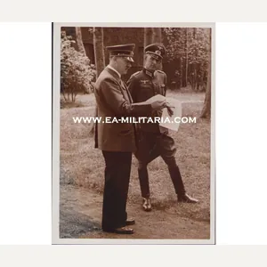 A.Hitler & Adjudant Schmundt Press Photo