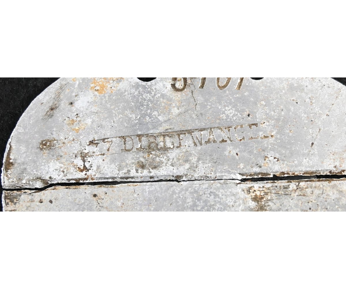 Rare Aluminium SS Dirlewanger Erkennungsmarke — image 2