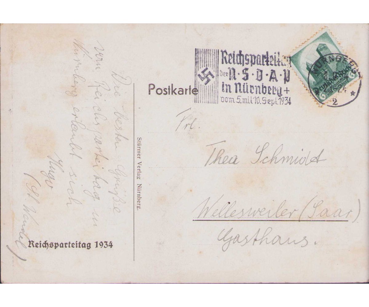 'Die Stadt der Reichsparteitage' Postcard — image 2