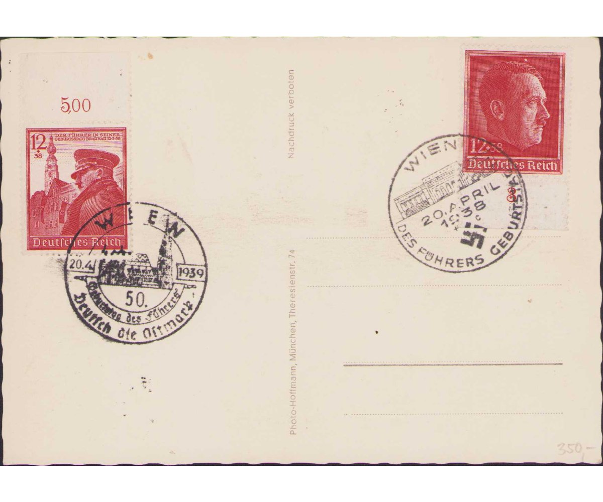 A.Hitler Propaganda Postcard 1938 — image 2