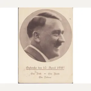 'Gedenke das 10. April 1938!' Postcard
