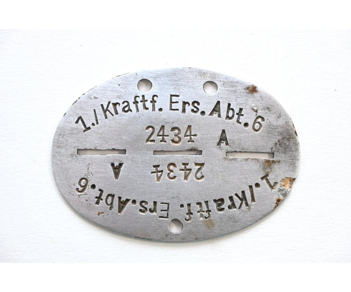 1./Kraftf.Ers.Abt.6 Erkennungsmarke (POW) — image 2