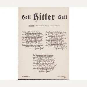 Rare 'heil Hitler heil' Song Postcard