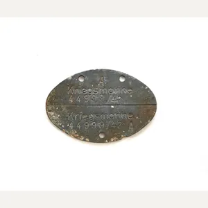 Kriegsmarine Erkennungsmarke 1942