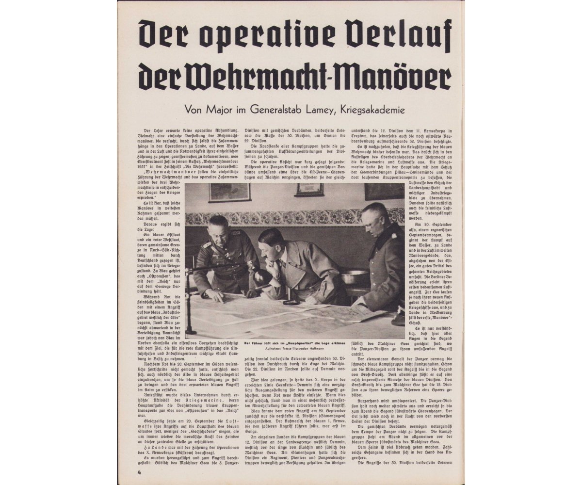 'Die Wehrmacht Sonderausgabe Manöver 1937' Magazine — image 3