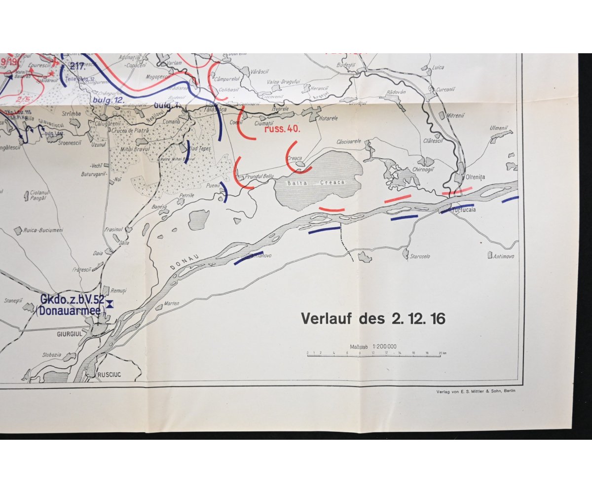 WW1 'Slacht am Argesul Dec.1916' Map — image 3