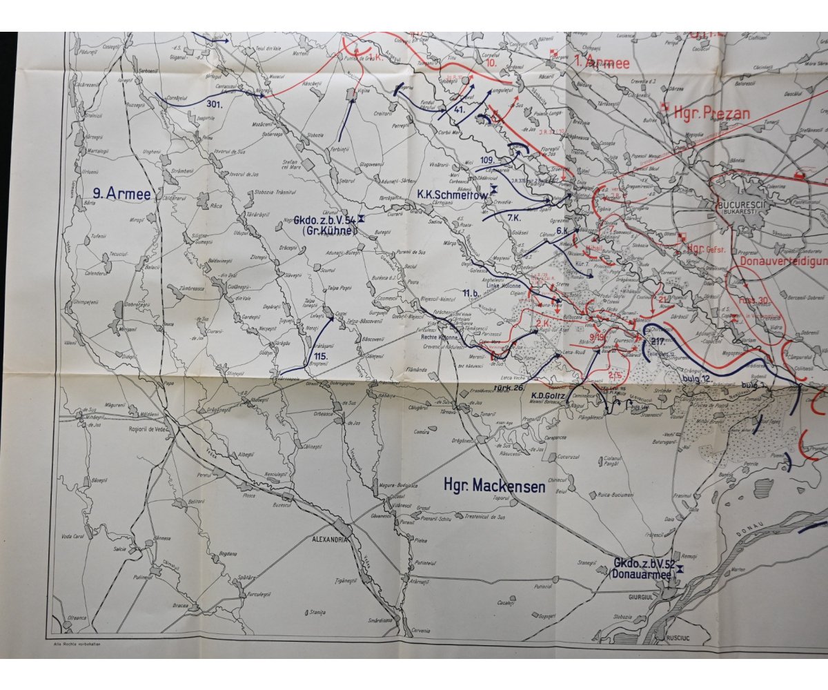 WW1 'Slacht am Argesul Dec.1916' Map — image 4