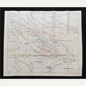 WW1 'Slacht am Argesul Dec.1916' Map