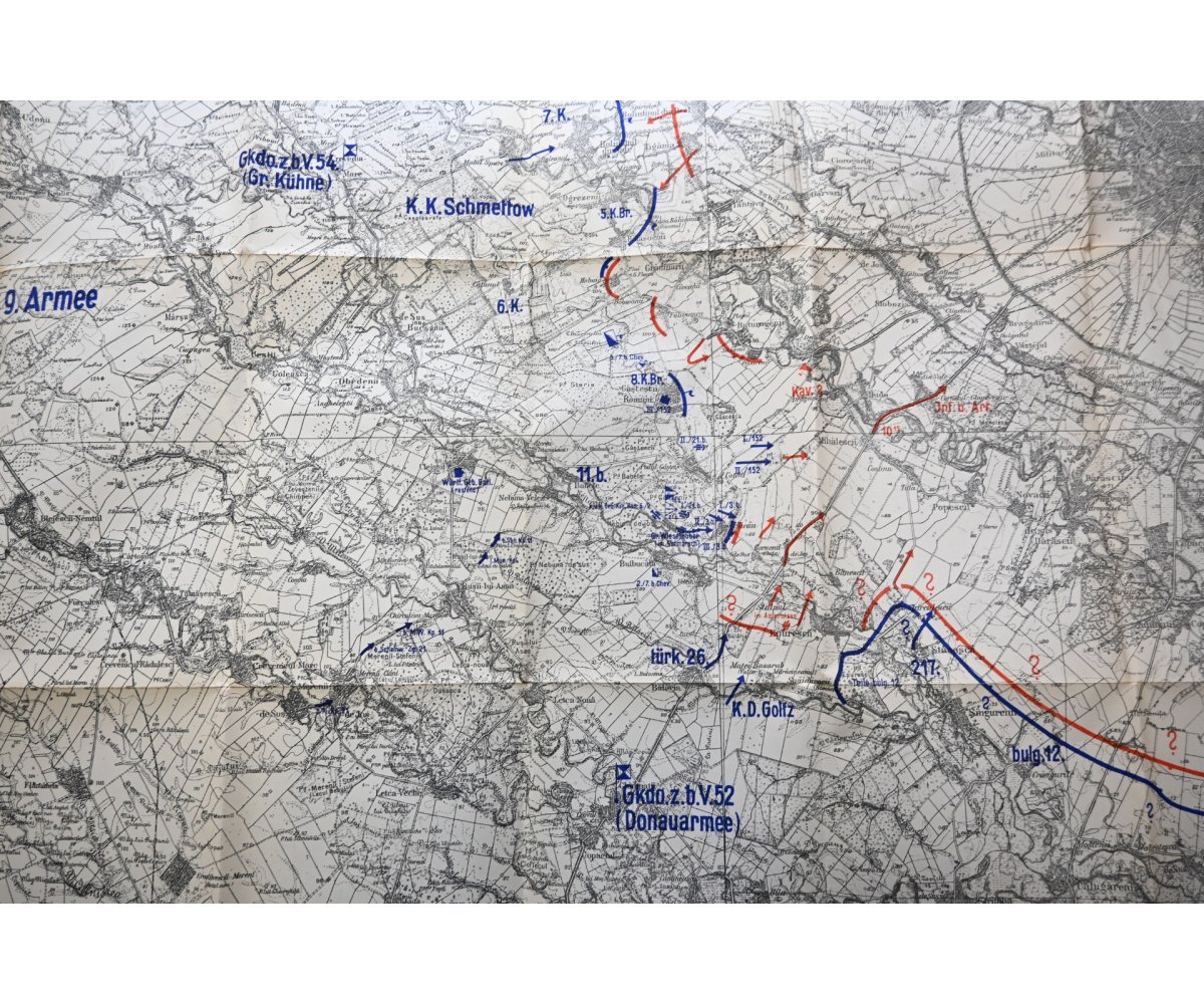 Large WW1 'Slacht am Argesul Dec.1916' Map — image 4