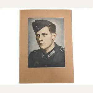 Large Heer Soldier Coulorized Portrait