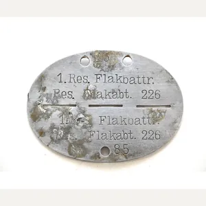 1.Res.Flakbattr. Res.Flakabt.226 Erkennungsmarke