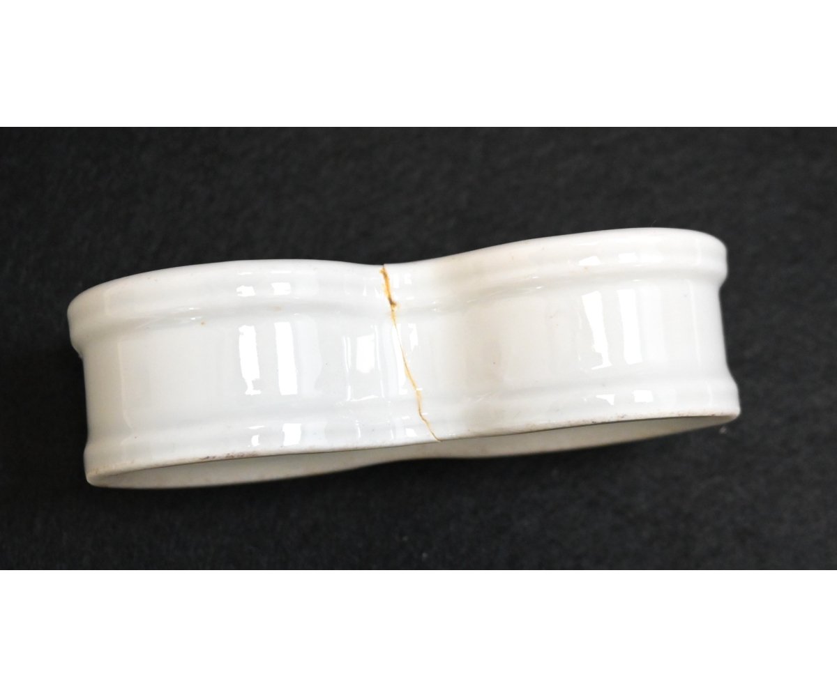 Porcelain LW Marked Pepper & Salt Dish (Felda, 1942) — image 3