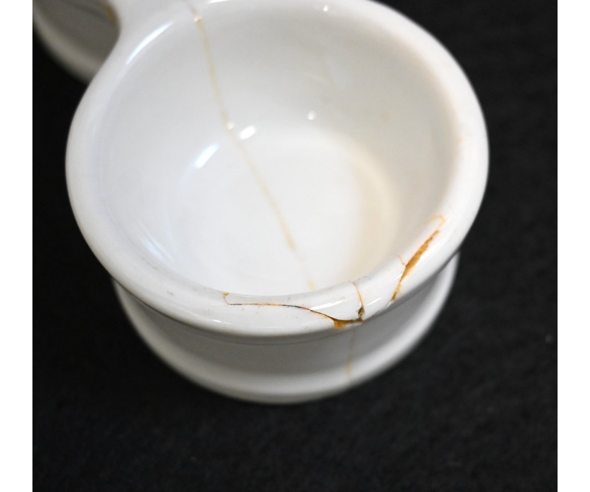 Porcelain LW Marked Pepper & Salt Dish (Felda, 1942) — image 4