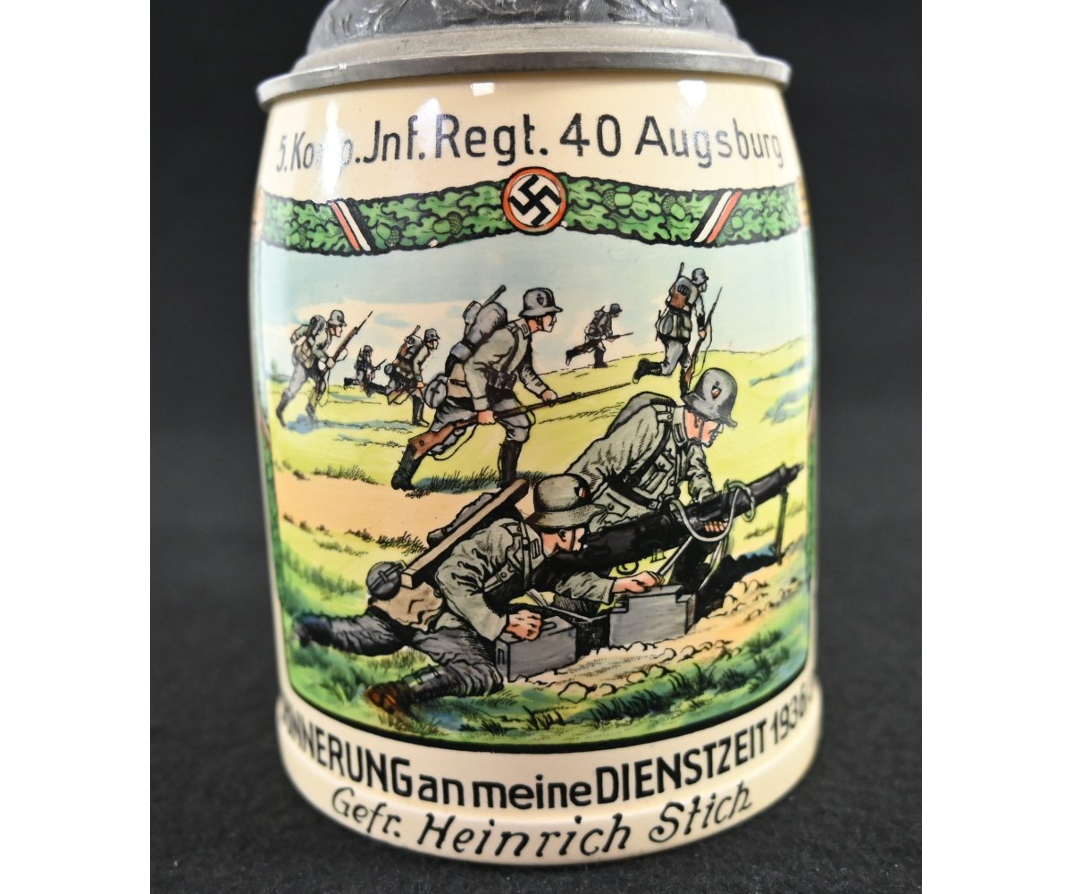 Inf.Rgt.40 Augsburg Beer Stein — image 2