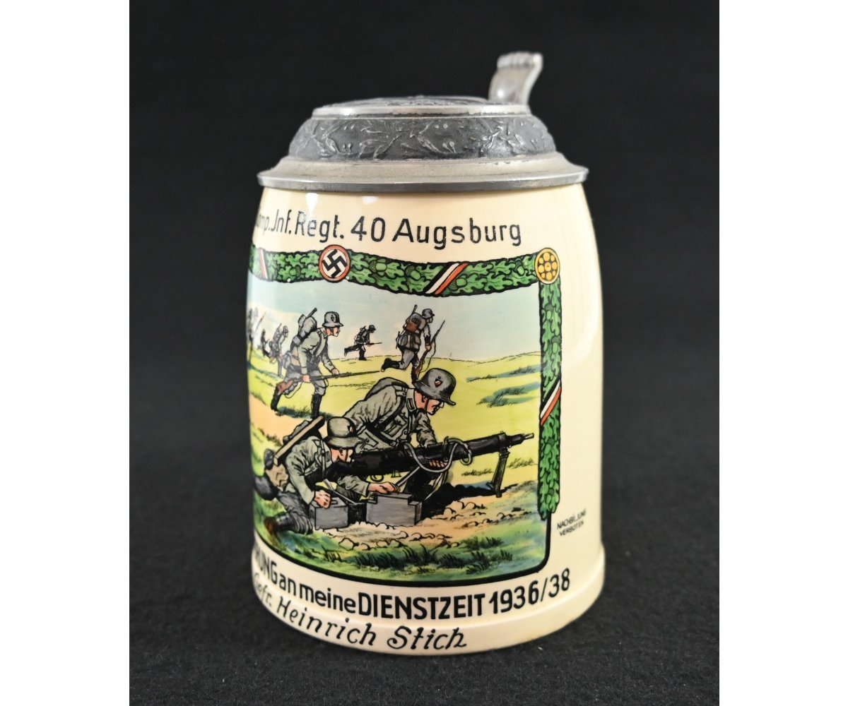 Inf.Rgt.40 Augsburg Beer Stein — image 4
