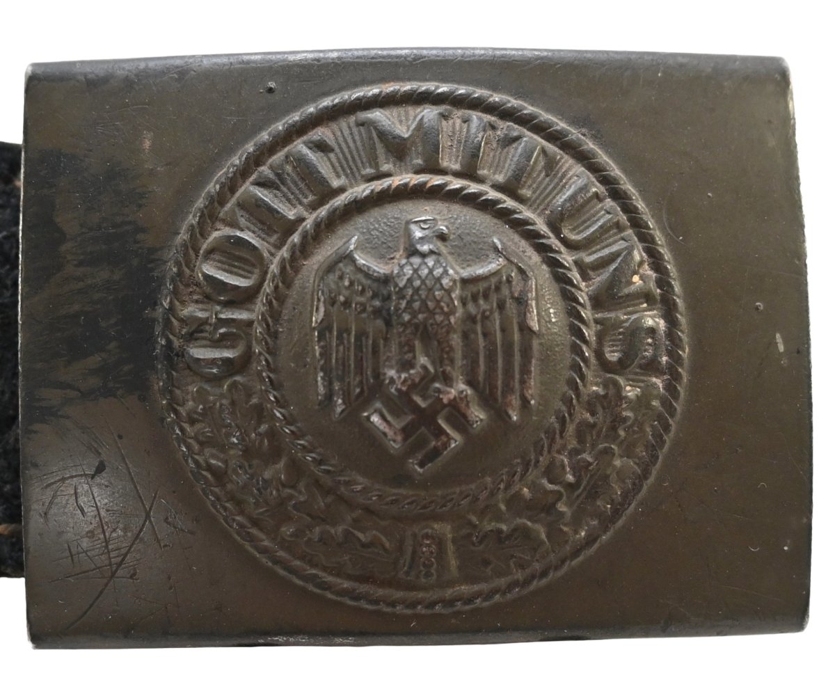 Black! Tabbed Wehrmacht Buckle (E.Schneider) — image 2
