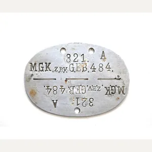 M.G.K.zbv Gren.Ers.Btl.484 Erkennugsmarke