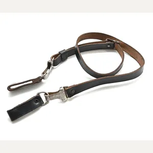 Black Leather Cross Strap with D-rings