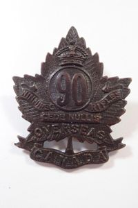 90th (Winnipeg Rifles) Infantry Battalion CEF WW1 Collar/Sweetheart Badge.