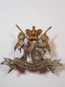 16th Queen's Lancers Victorian Cap Badge.