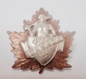 4th Pioneer (Labour) Battalion CEF Collar Badge