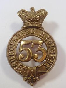 53rd (Shropshire Regiment) Regiment of Food Victorian Glengarry Badge.