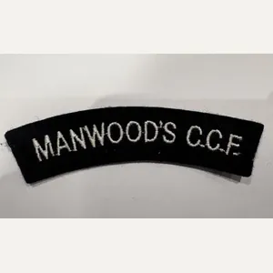 Manwood's CCF cloth shoulder title