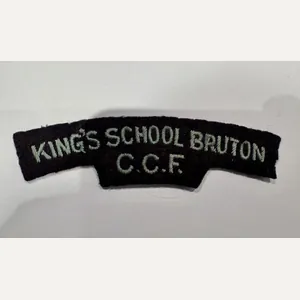 Scarce KING'S SCHOOL BRUTON C.C.F. Cloth title
