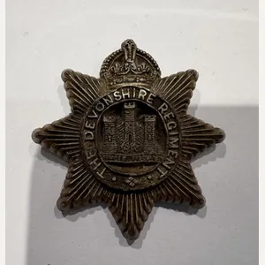 Plastic Economy Cap Badge. The Devonshire Regiment