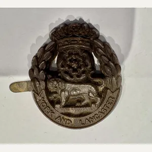 Plastic Economy Cap Badge. York & Lancaster
