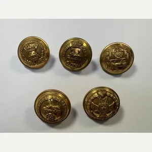 5 Victorian Gilt Buttons by Jennens & Milton