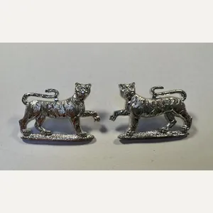 A Pair of Gordon Highlanders anodised/Staybrite Collar Badges