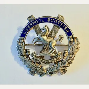 The 'Kings' LIVERPOOL SCOTTISH Silver & Enamel Sweetheart brooch