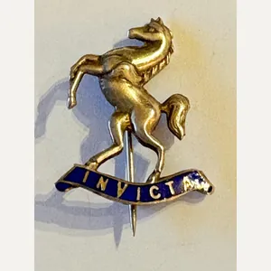 Silver Sweetheart Brooch: Royal West Kent