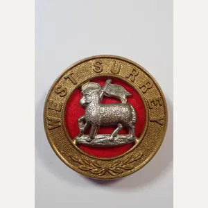 West Surrey Regiment (Pre 1913) Helmet Plate Centre.