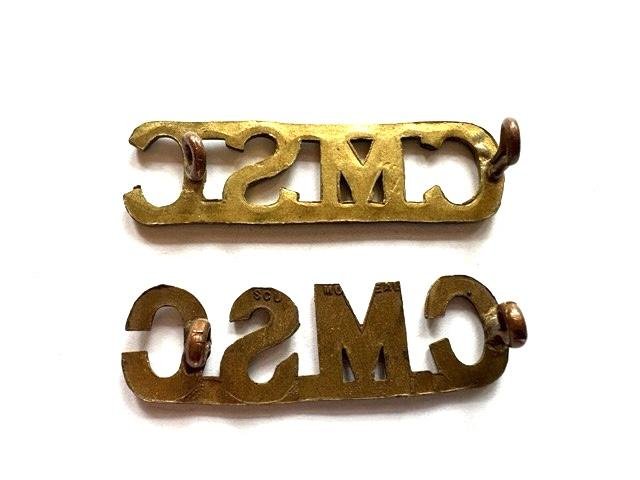 WW1 Canadian CEF CMSC Military Staff Clerks Pair of Shoulder Titles — image 2