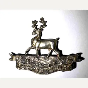 BEDFORDSHIRE: Rare, Silver die-stamped Collar Badge